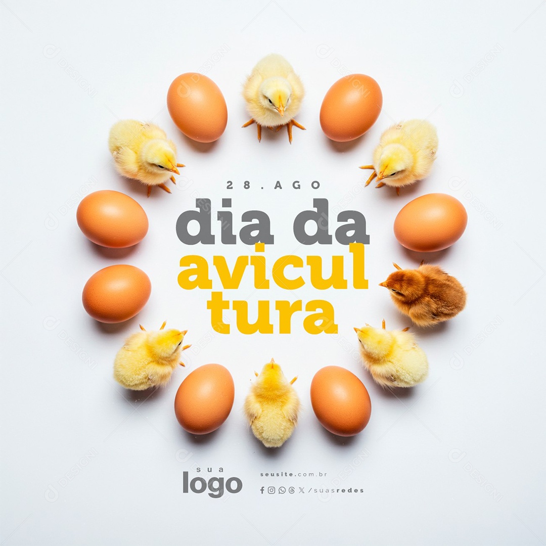 Dia da Avicultura 28 de Agosto Social Media PSD Editável