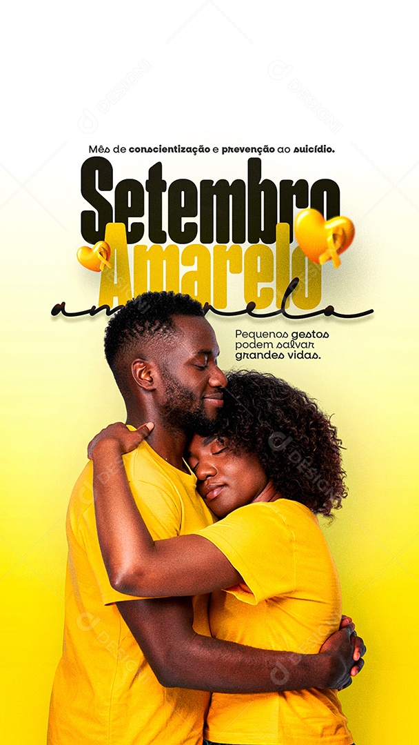 Story Setembro Amarelo Mês de Prevenção ao Suicídio Social Media PSD Editável