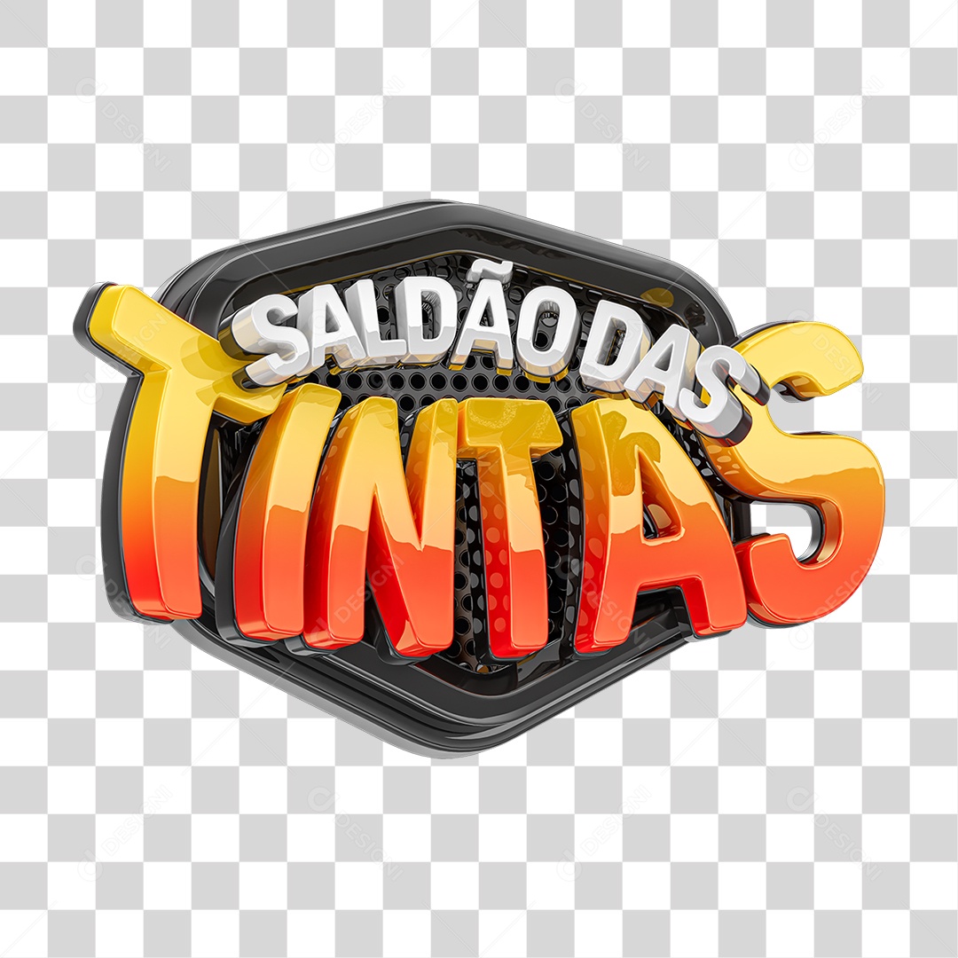 Selo 3D Saldão das Tintas PNG Transparente