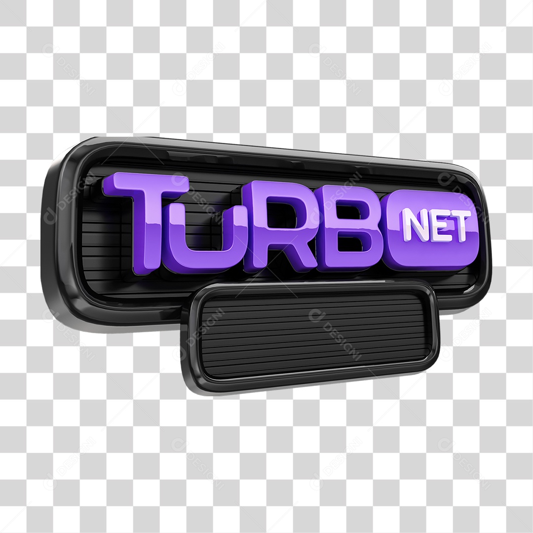 Selo 3D Turbo Net PNG Transparente