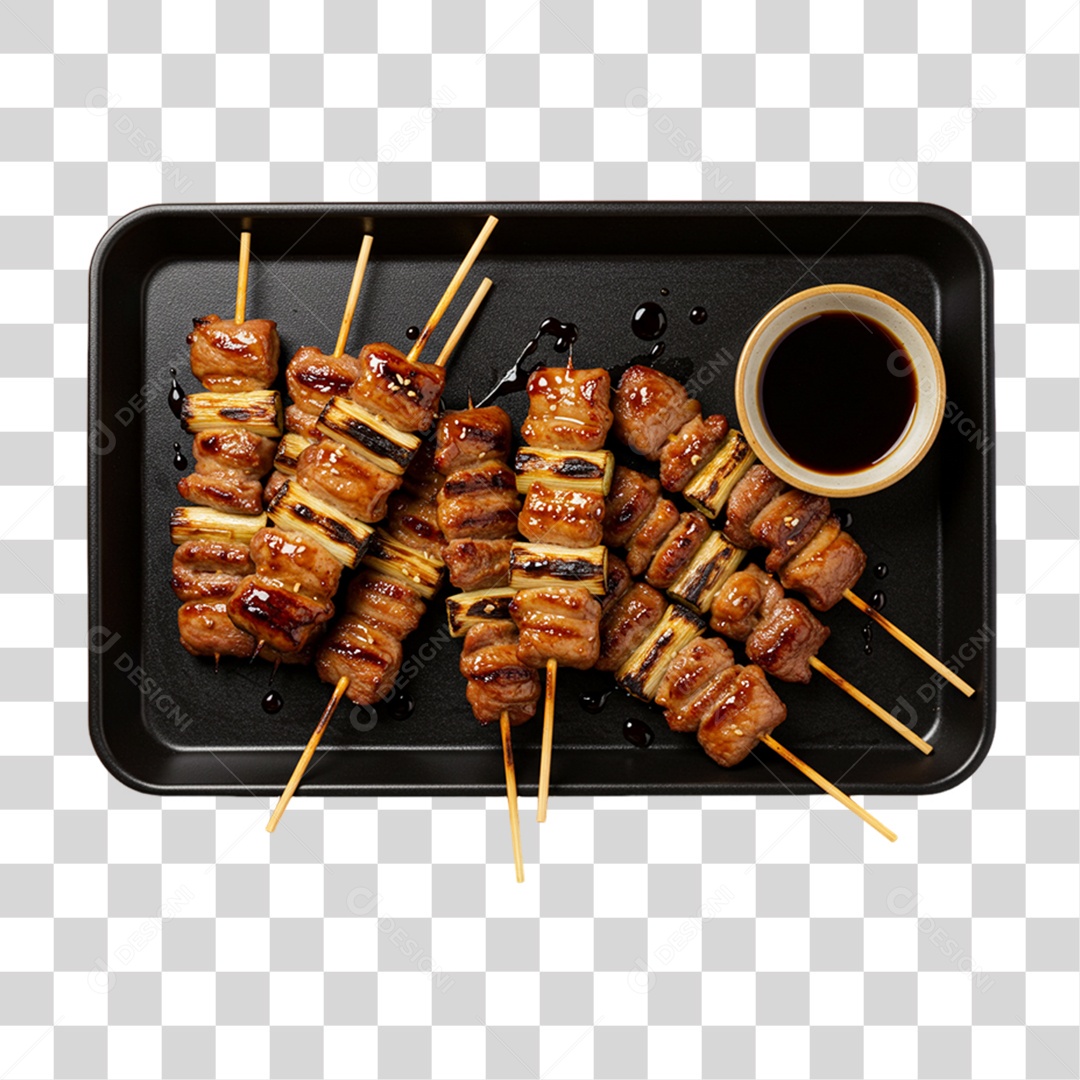 Yakitori da Culinária Japonesa PNG Transparente