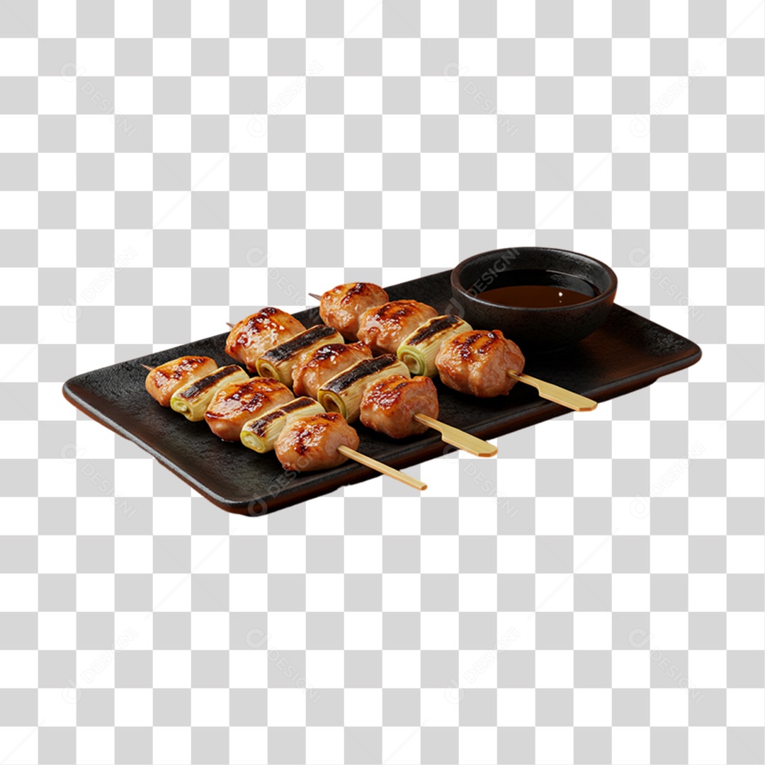 Yakitori da Culinária Japonesa PNG Transparente
