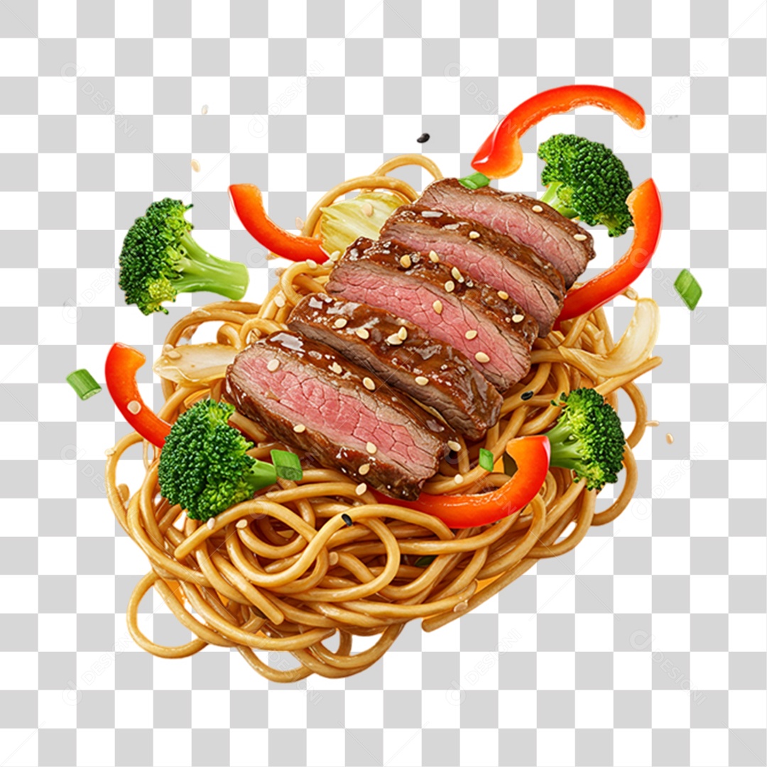 Yakisoba da Culinária Japonesa PNG Transparente