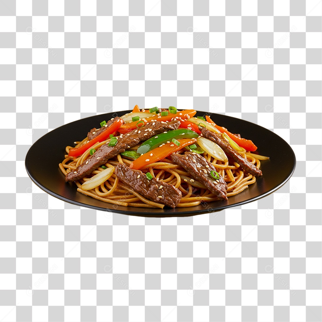 Yakisoba da Culinária Japonesa PNG Transparente