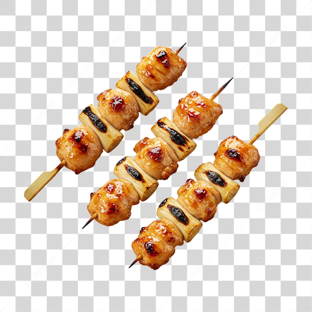 Yakitori da Culinária Japonesa PNG Transparente