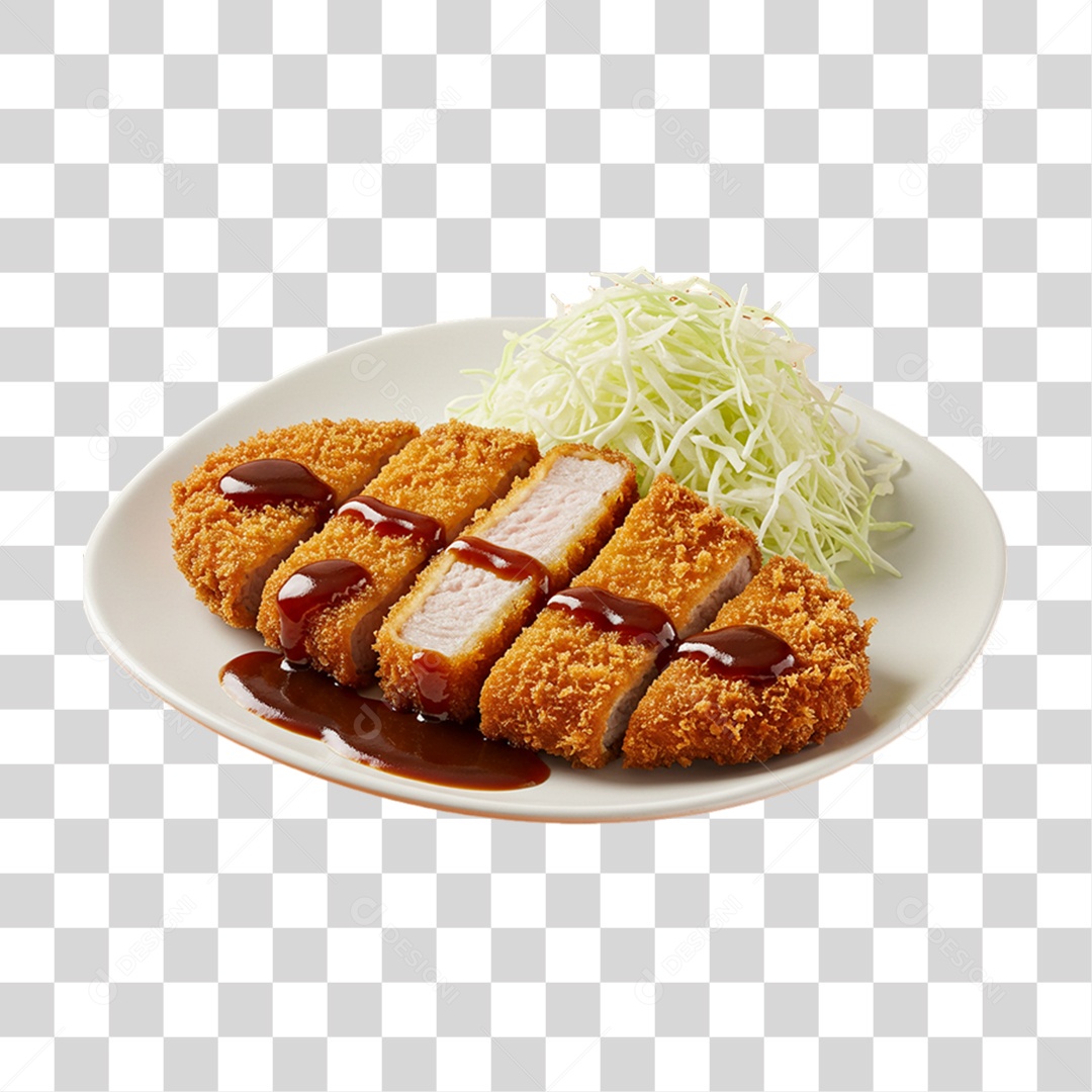 Tonkatsu da Culinária Japonesa PNG Transparente