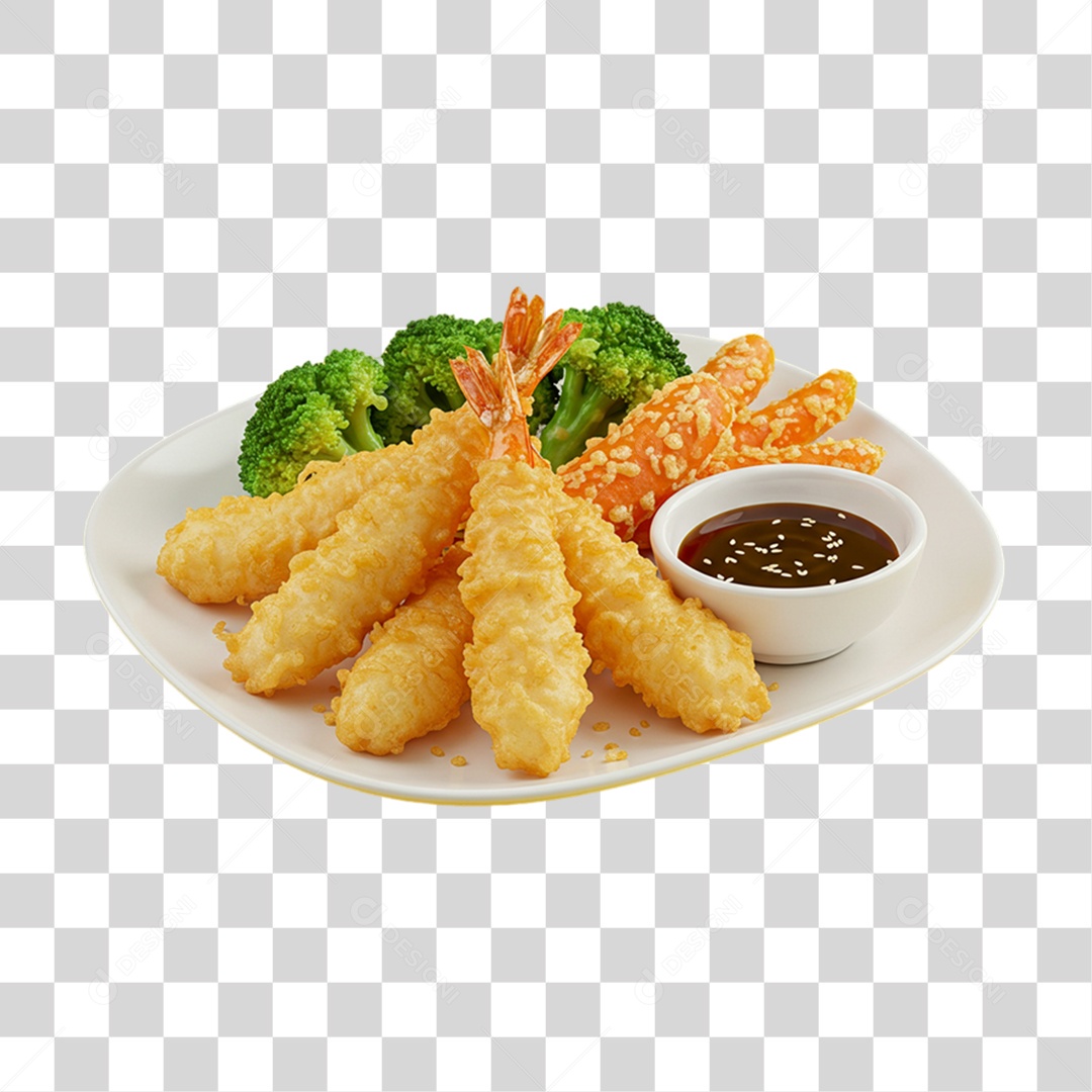 Tempurá da Culinária Japonesa PNG Transparente