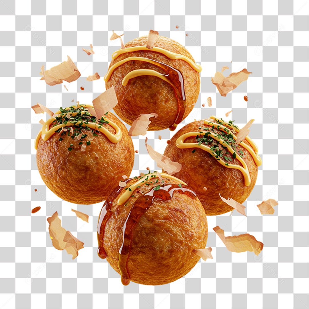 Takoyaki da Culinária Japonesa PNG Transparente