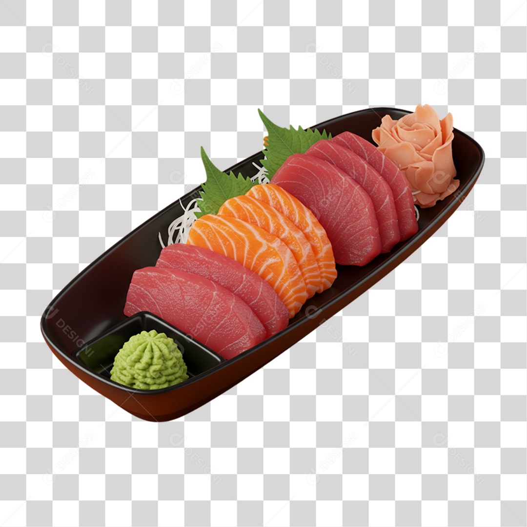 Sashimi da Culinária Japonesa PNG Transparente
