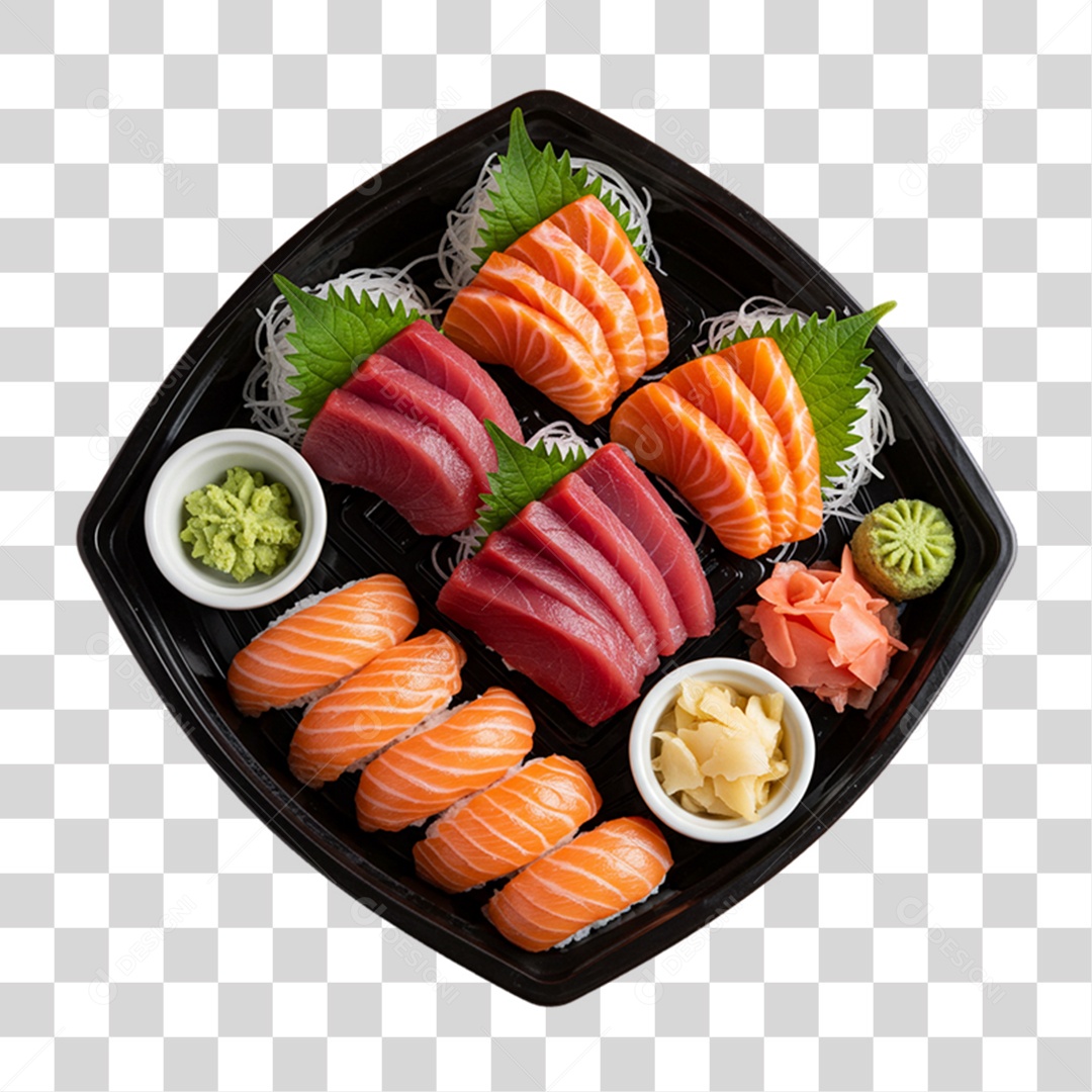 Sashimi da Culinária Japonesa PNG Transparente