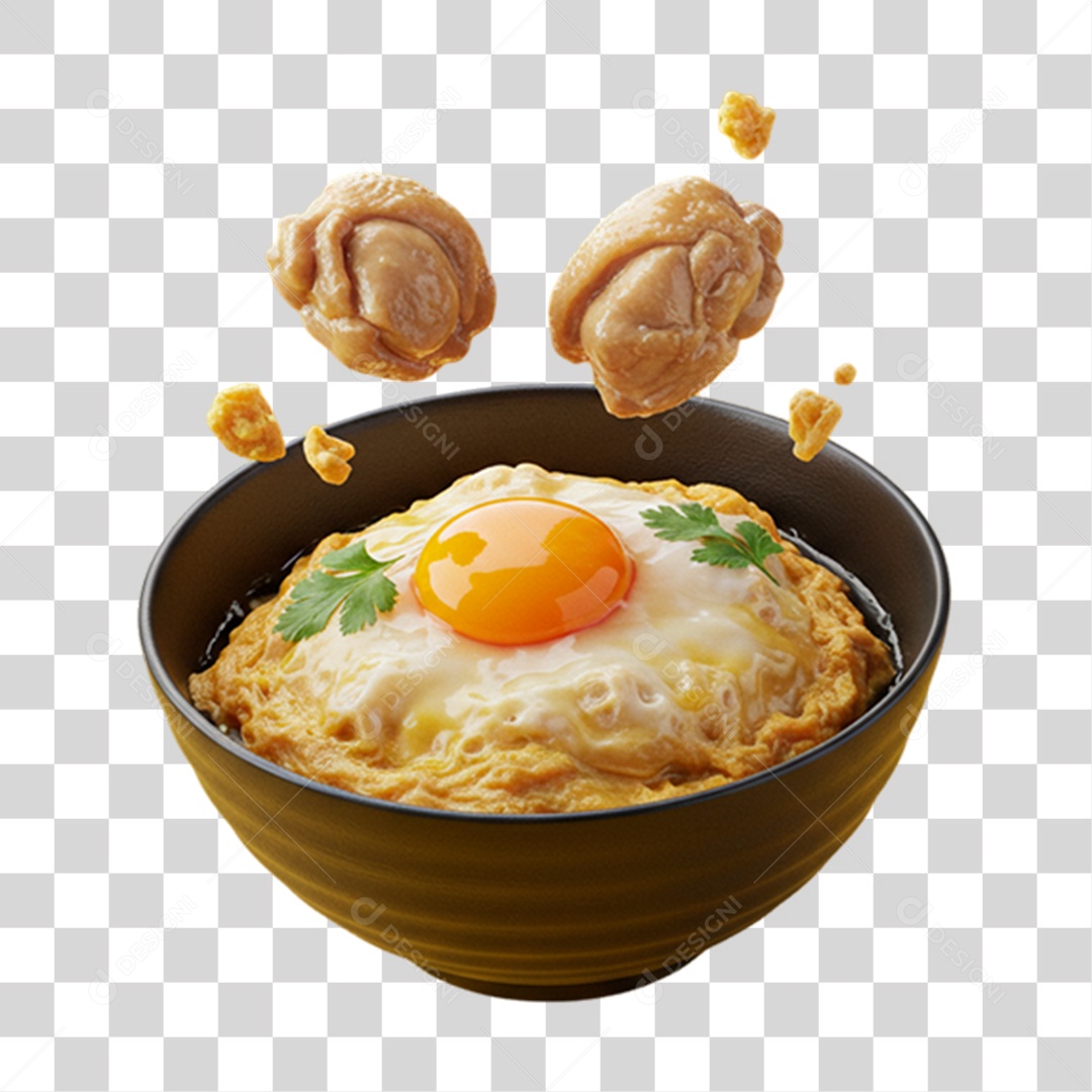 Oyakodon da Culinária Japonesa PNG Transparente