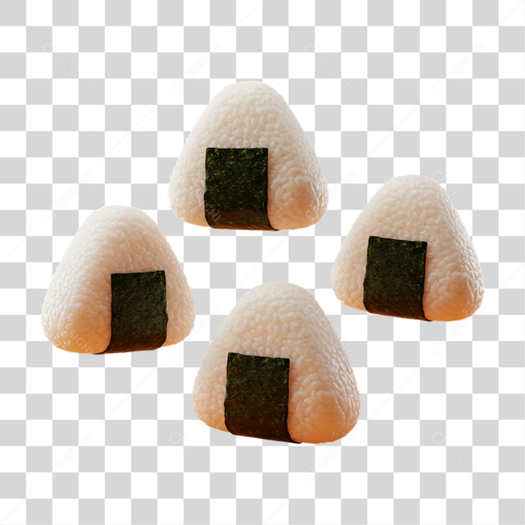 Onigiri da Culinária Japonesa PNG Transparente