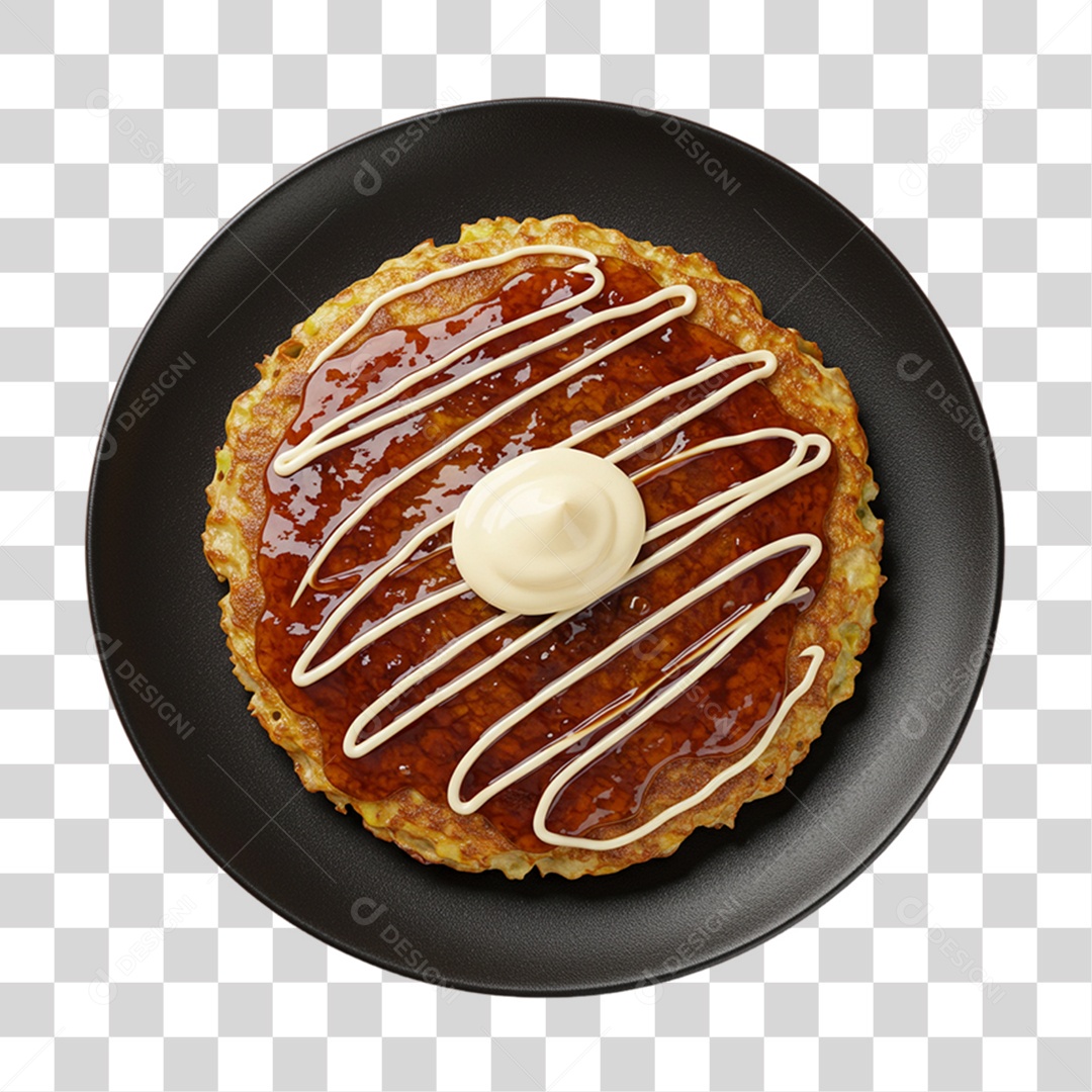 Okonomiyaki da Culinária Japonesa PNG Transparente