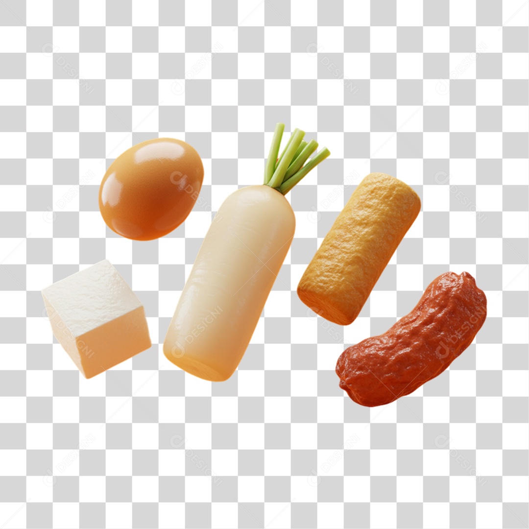 Oden da Culinária Japonesa PNG Transparente