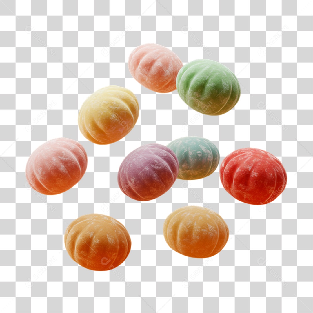 Mochi Doce Tradicional da Culinária Japonesa PNG Transparente