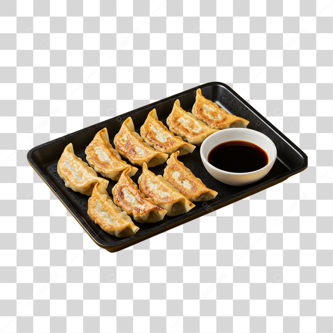 Prato Gyoza da Culinária Japonesa PNG Transparente