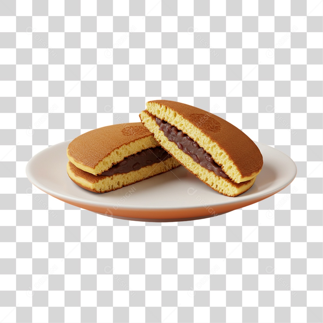 Dorayaky Doce Tradicional da Culinária Japonesa PNG Transparente