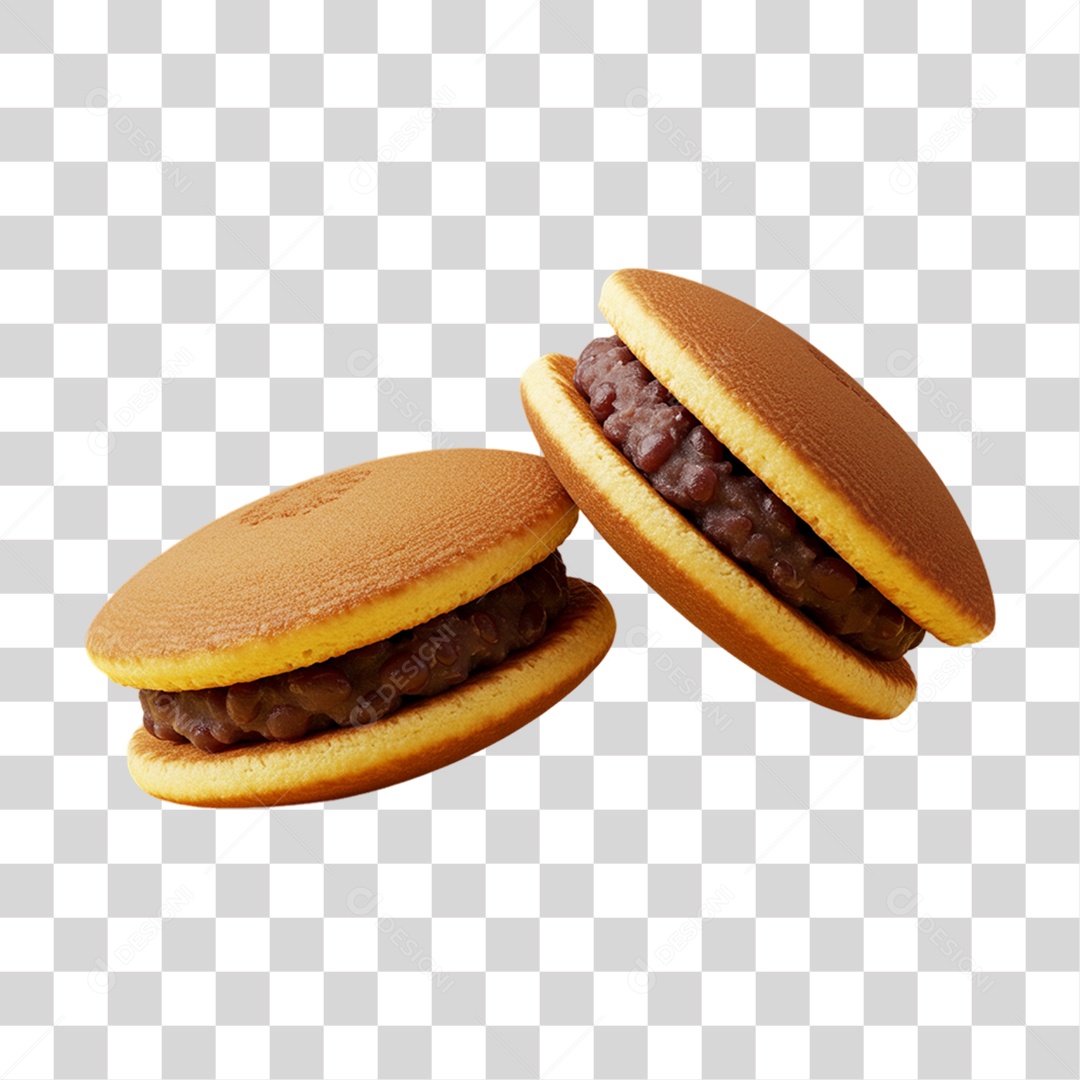 Dorayaky Doce Tradicional da Culinária Japonesa PNG Transparente