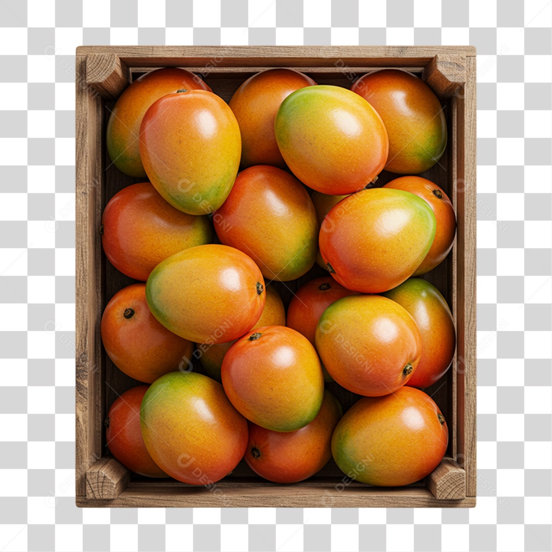 Caixa de Madeira com Mangas PNG Transparente