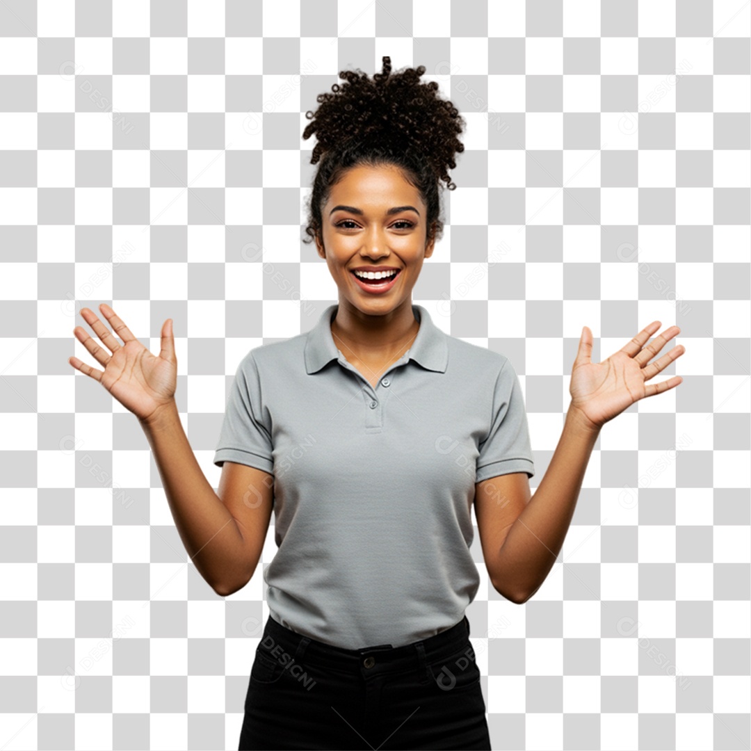 Mulher Atendente Balconista PNG Transparente