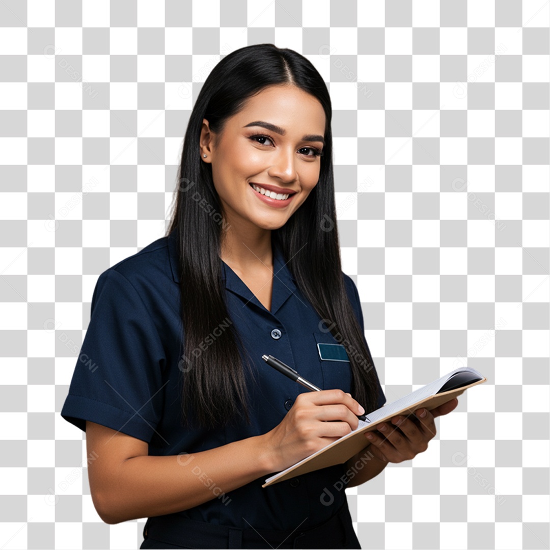 Mulher Atendente Balconista PNG Transparente