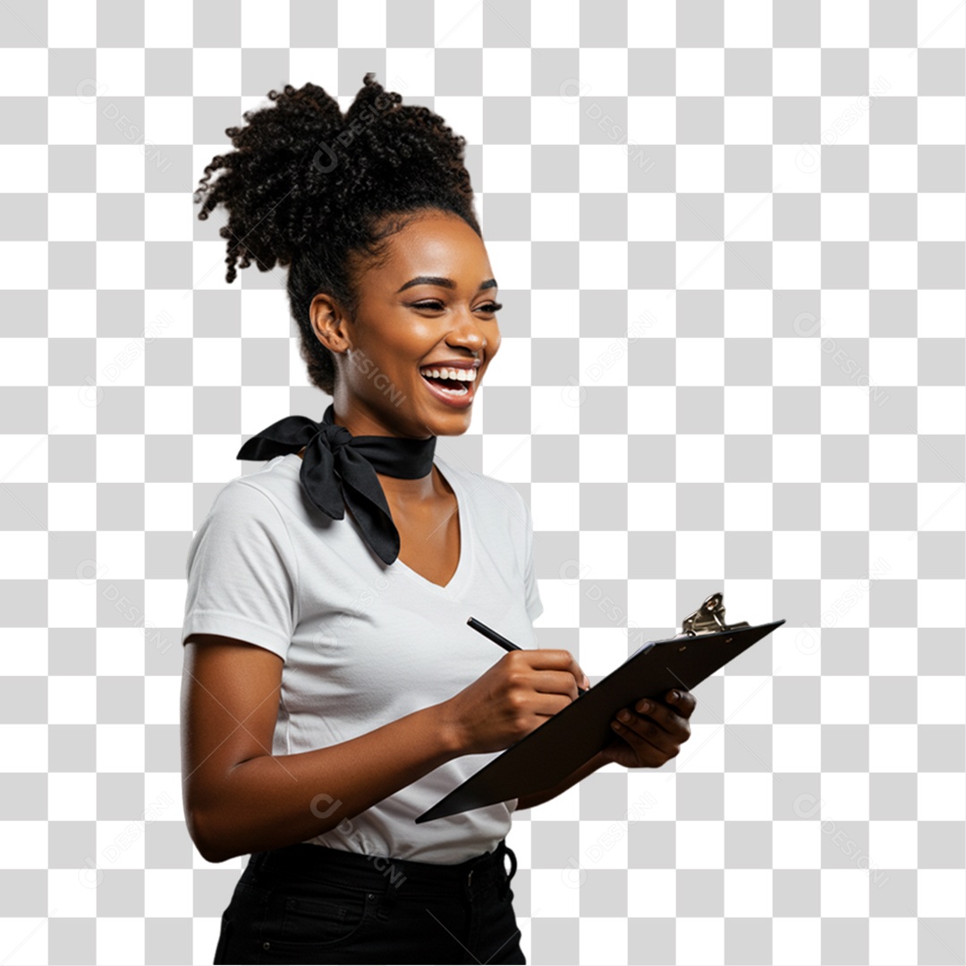 Mulher Atendente Balconista PNG Transparente