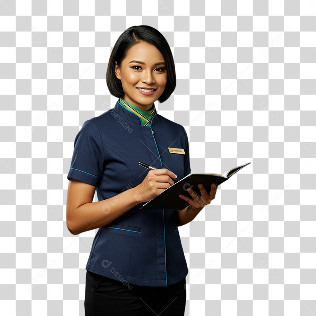 Mulher Atendente Balconista PNG Transparente