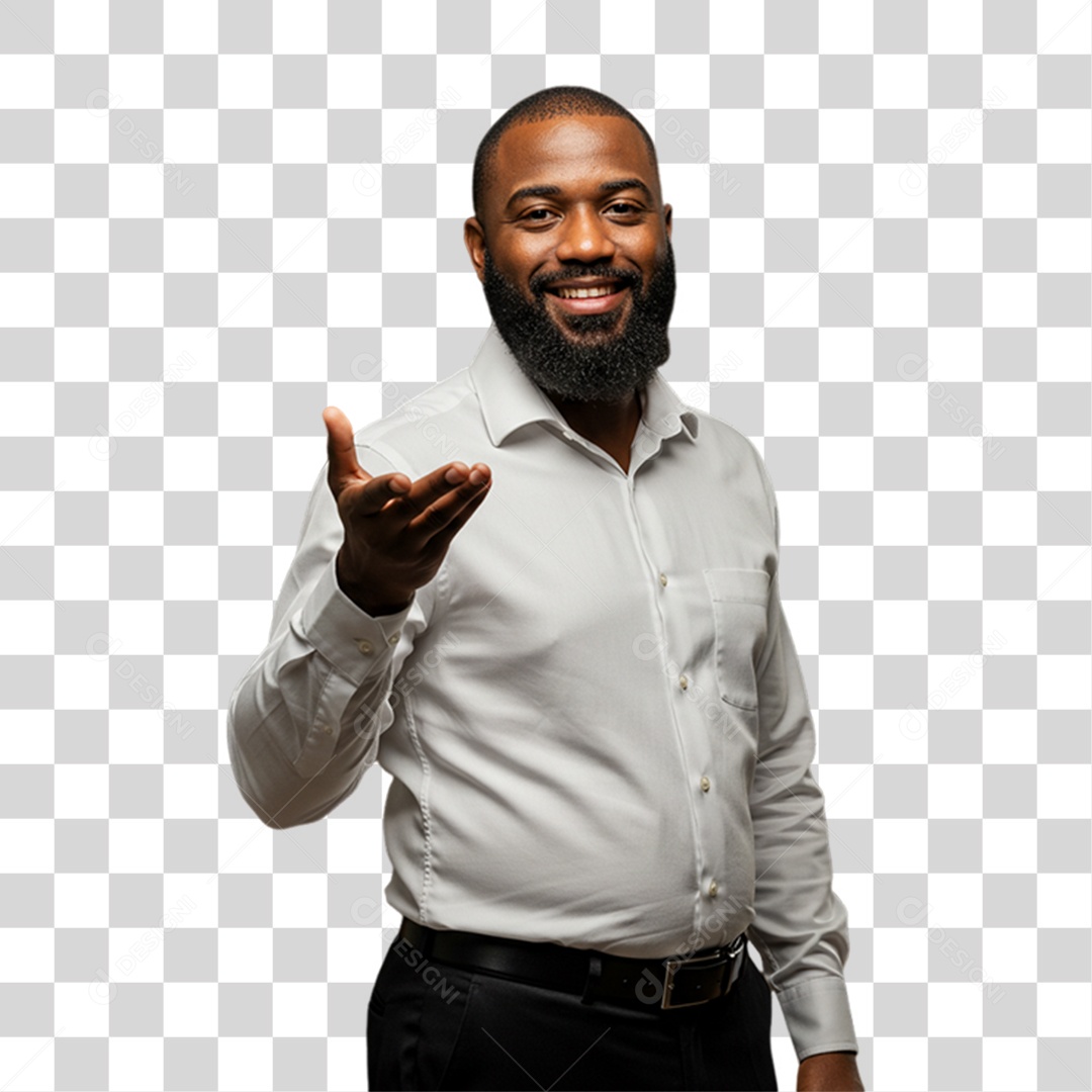 Homem Atendente Balconista PNG Transparente