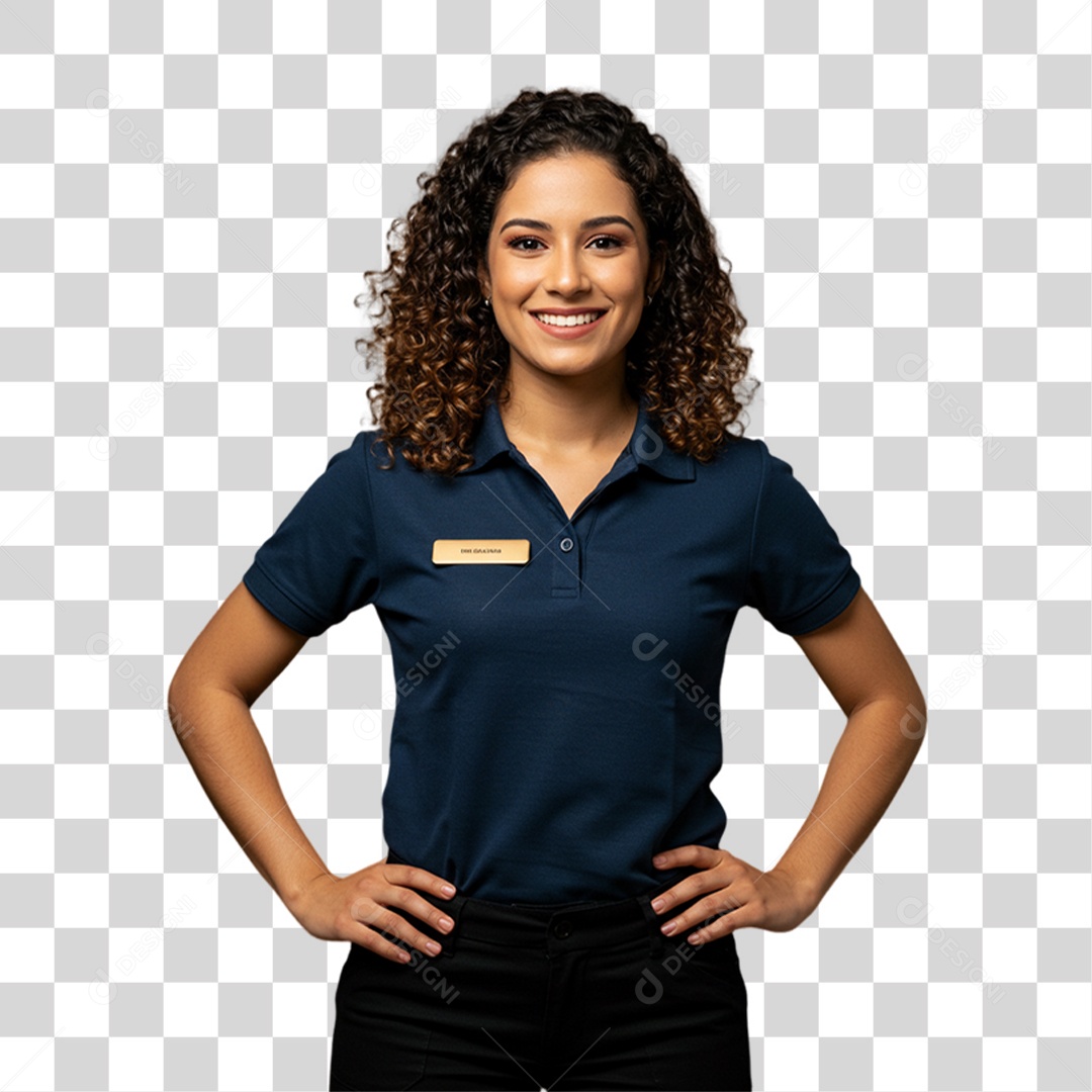 Mulher Atendente Balconista PNG Transparente