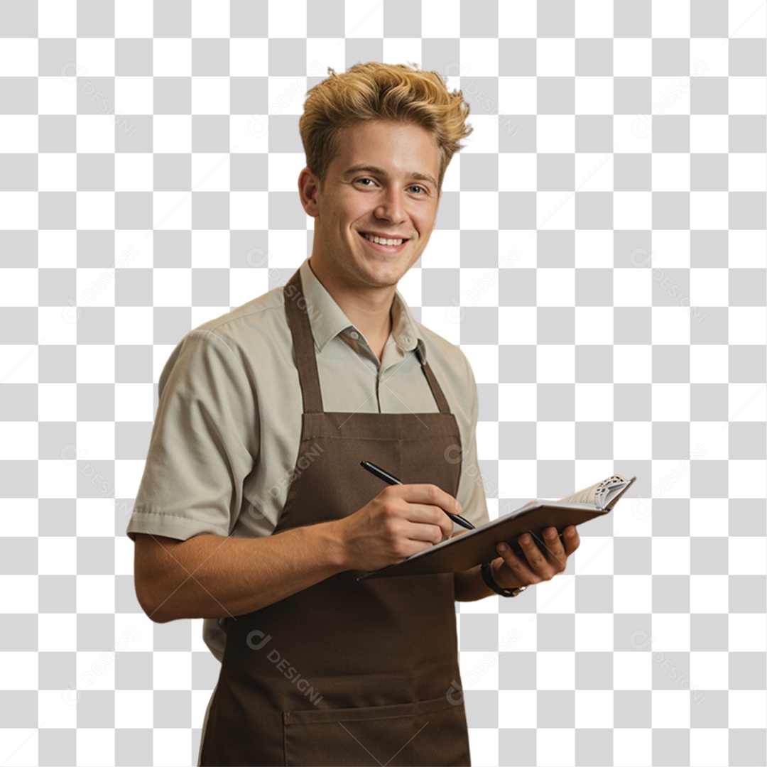 Homem Atendente Balconista PNG Transparente