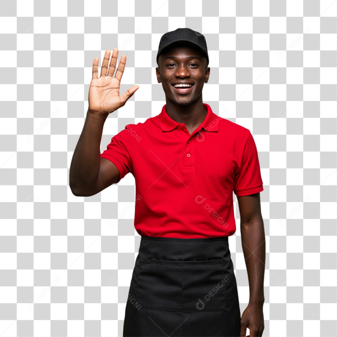 Homem Atendente Balconista PNG Transparente