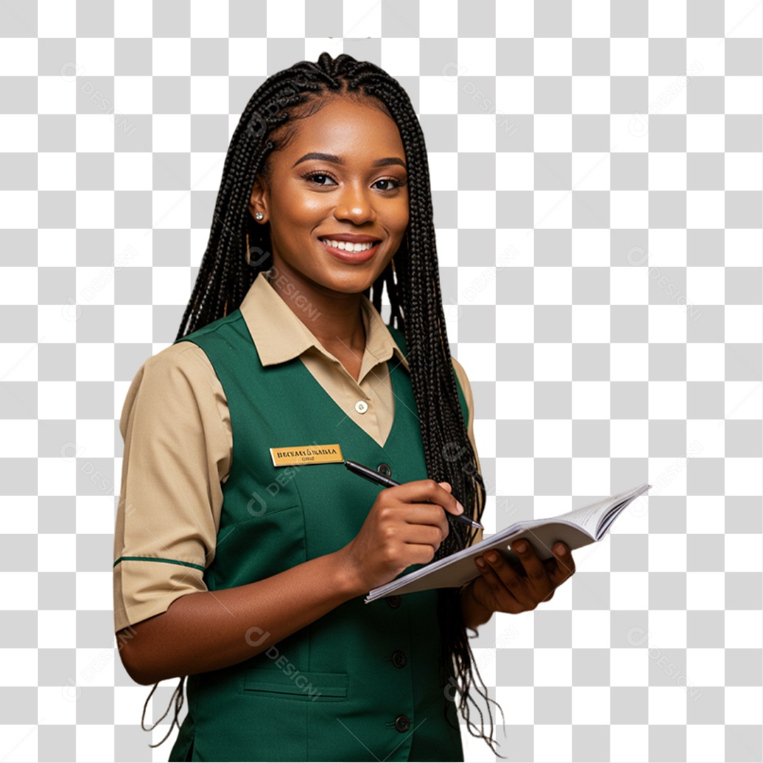 Mulher Atendente Balconista PNG Transparente