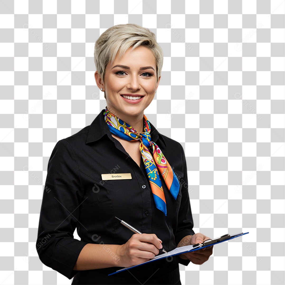 Mulher Atendente Balconista PNG Transparente