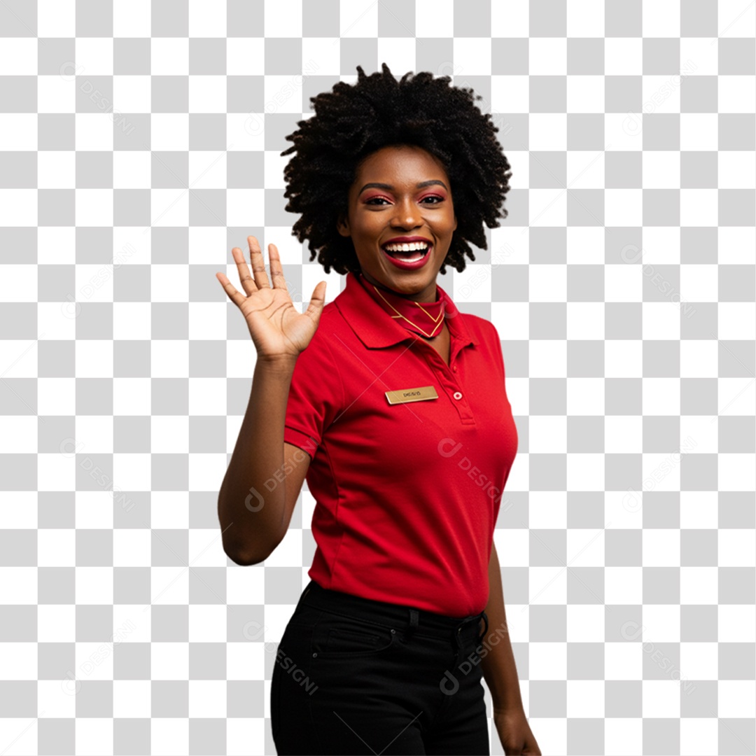 Mulher Atendente Balconista PNG Transparente