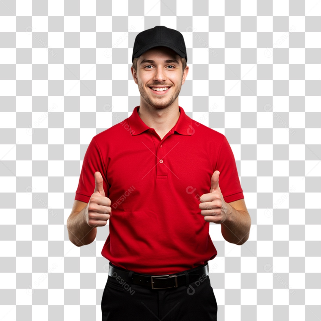 Homem Atendente Balconista PNG Transparente