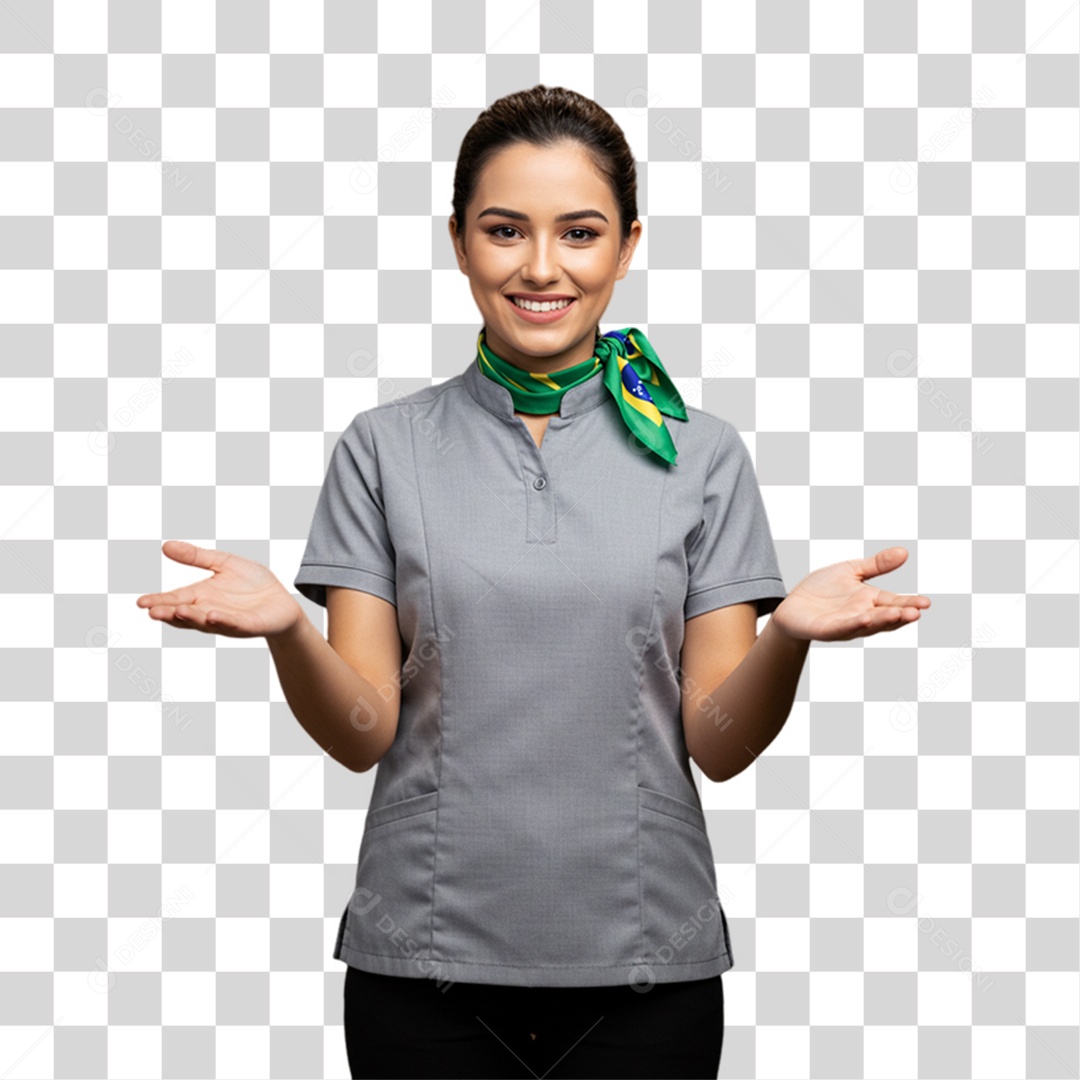 Mulher Atendente Balconista PNG Transparente