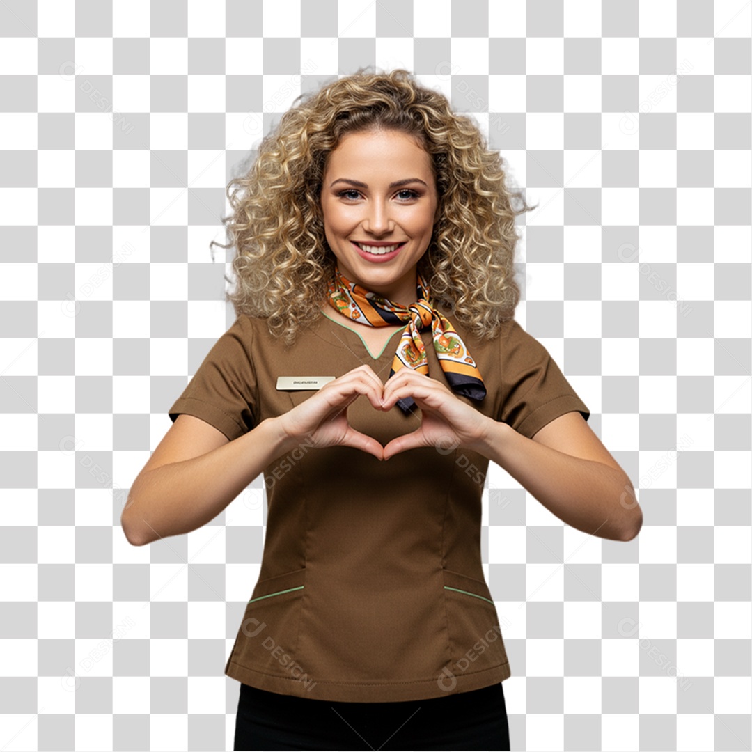 Mulher Atendente Balconista PNG Transparente