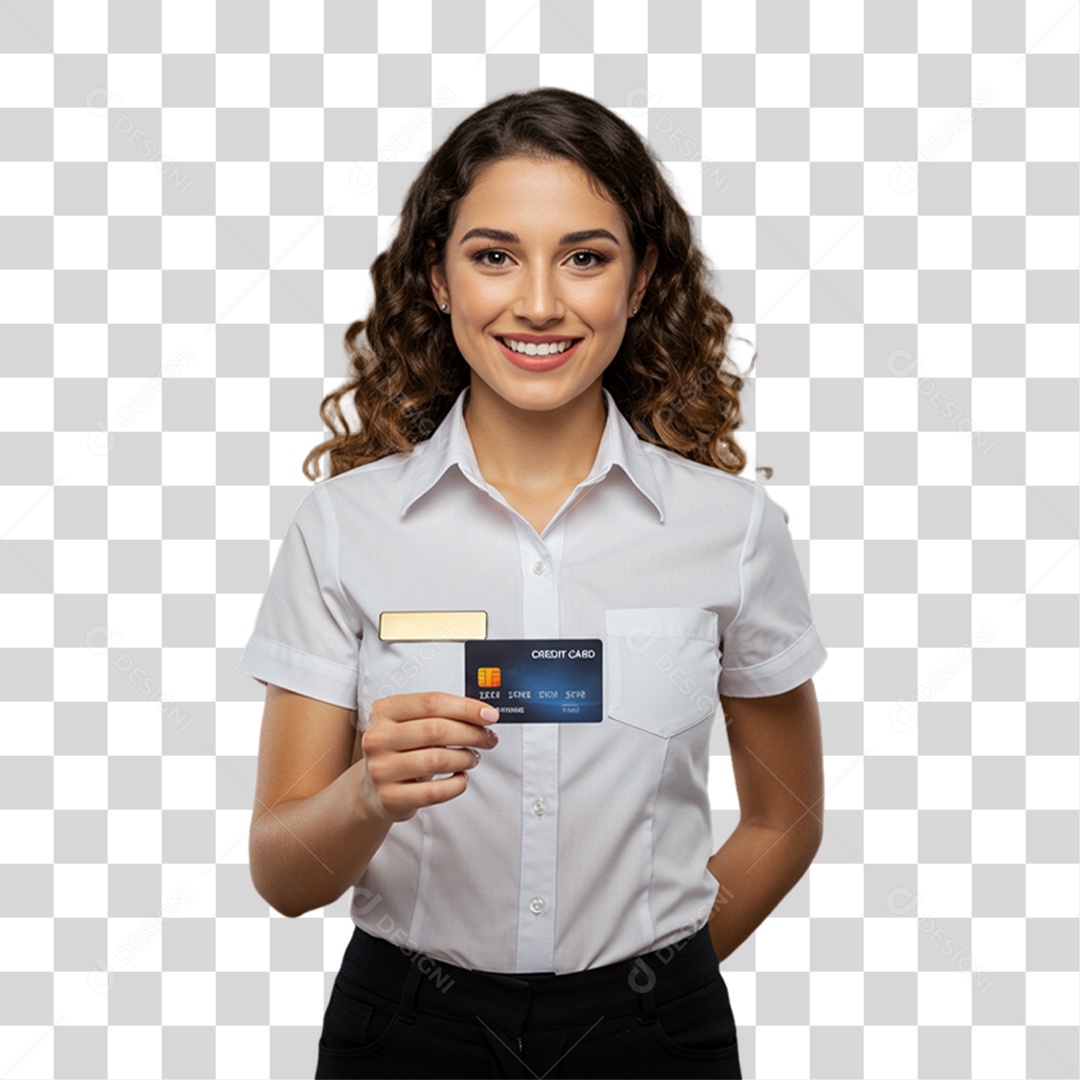 Mulher Atendente Balconista PNG Transparente