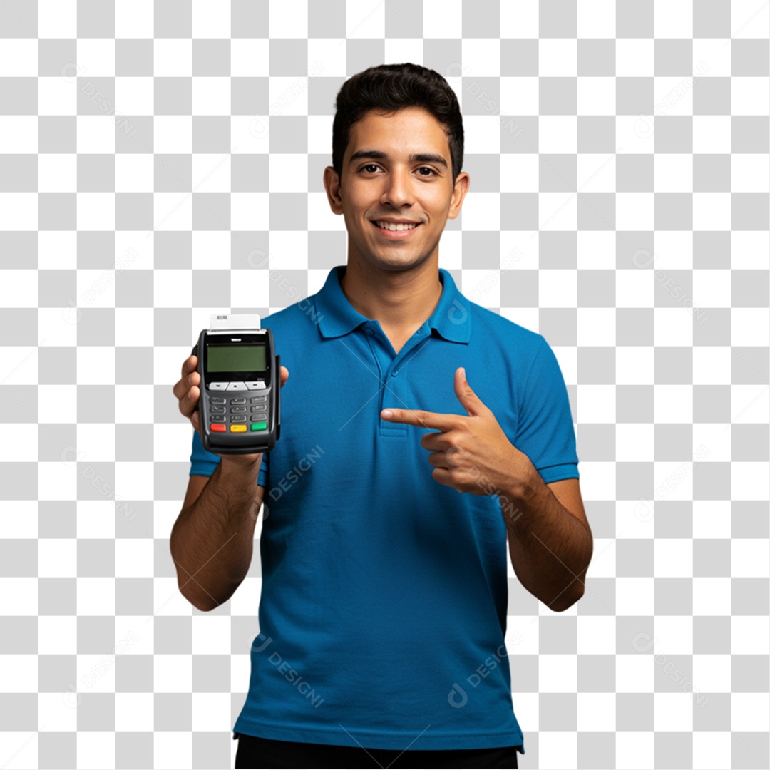 Homem Atendente Balconista PNG Transparente