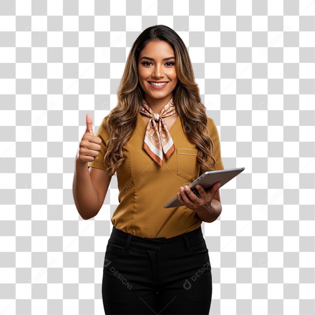 Mulher Atendente Balconista PNG Transparente