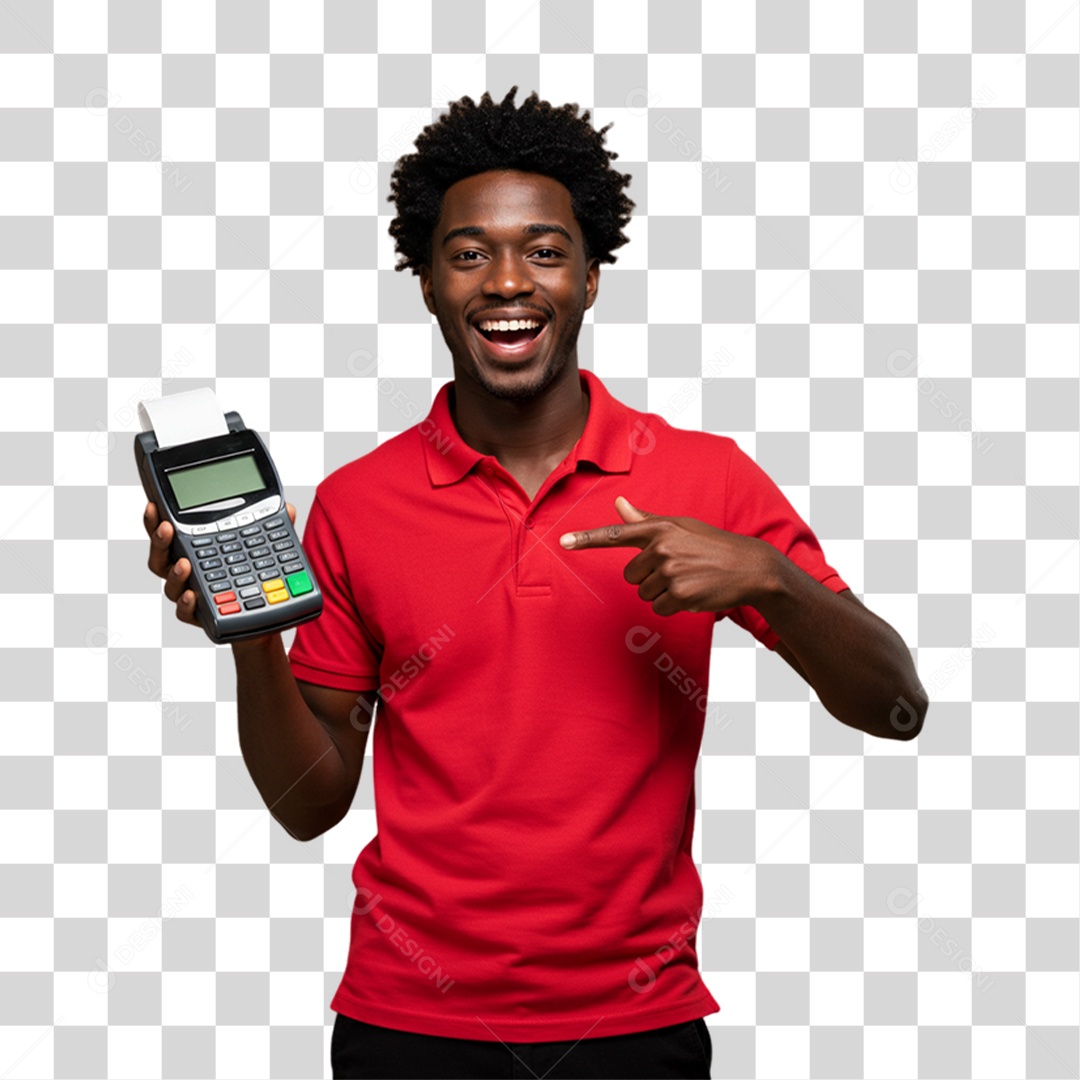 Homem Atendente Balconista PNG Transparente