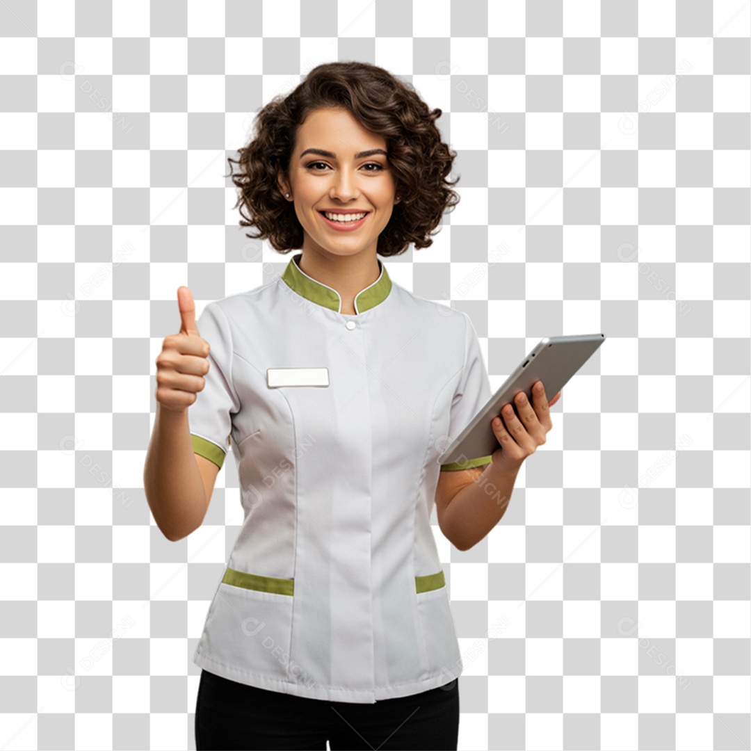 Mulher Atendente Balconista PNG Transparente