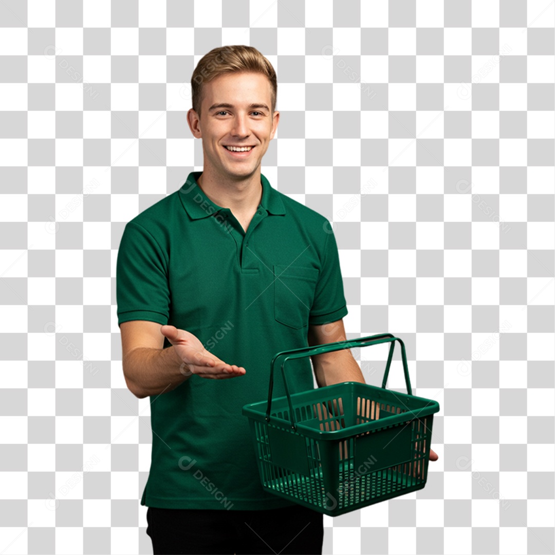 Homem Atendente Balconista PNG Transparente