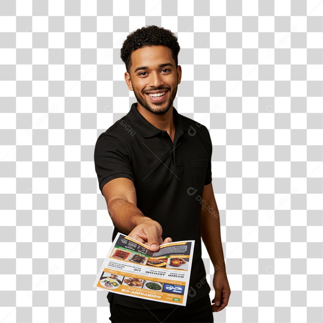 Homem Atendente Balconista PNG Transparente