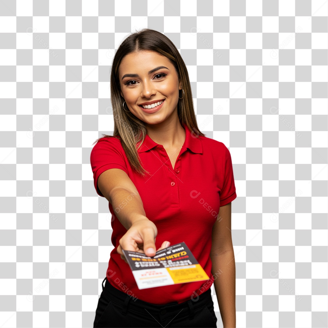 Mulher Atendente Balconista PNG Transparente
