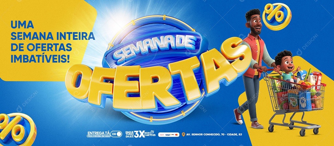 Banner Semana de Ofertas Social Media PSD Editável