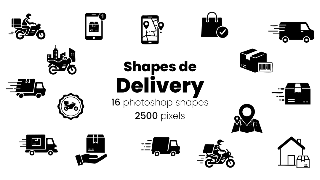 Conjunto de Ícones Delivery Shapes CSH