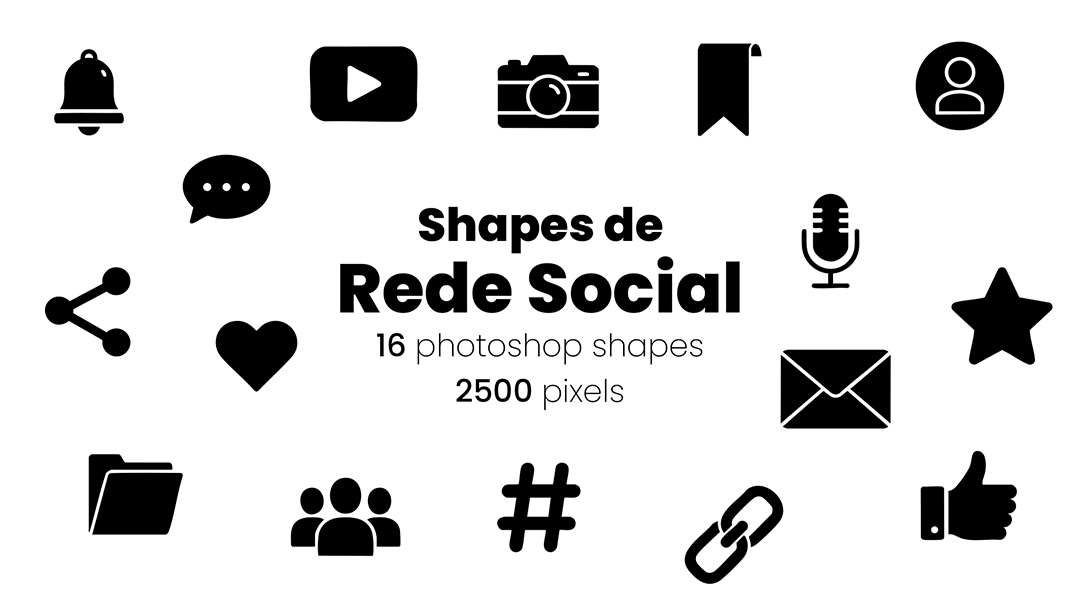 Conjunto de Ícones Rede Social Shapes CSH