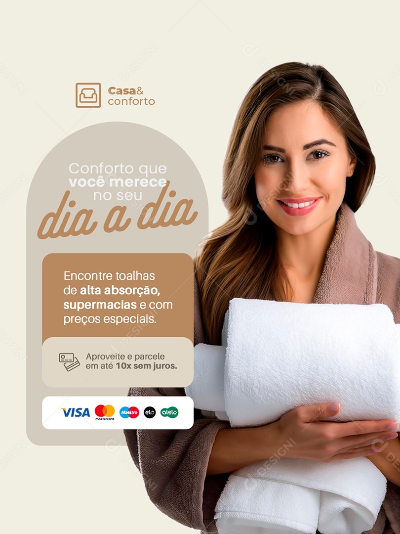 Cama Mesa e Banho Conforto Que Você Merece no Seu Dia a Dia Social Media PSD Editável