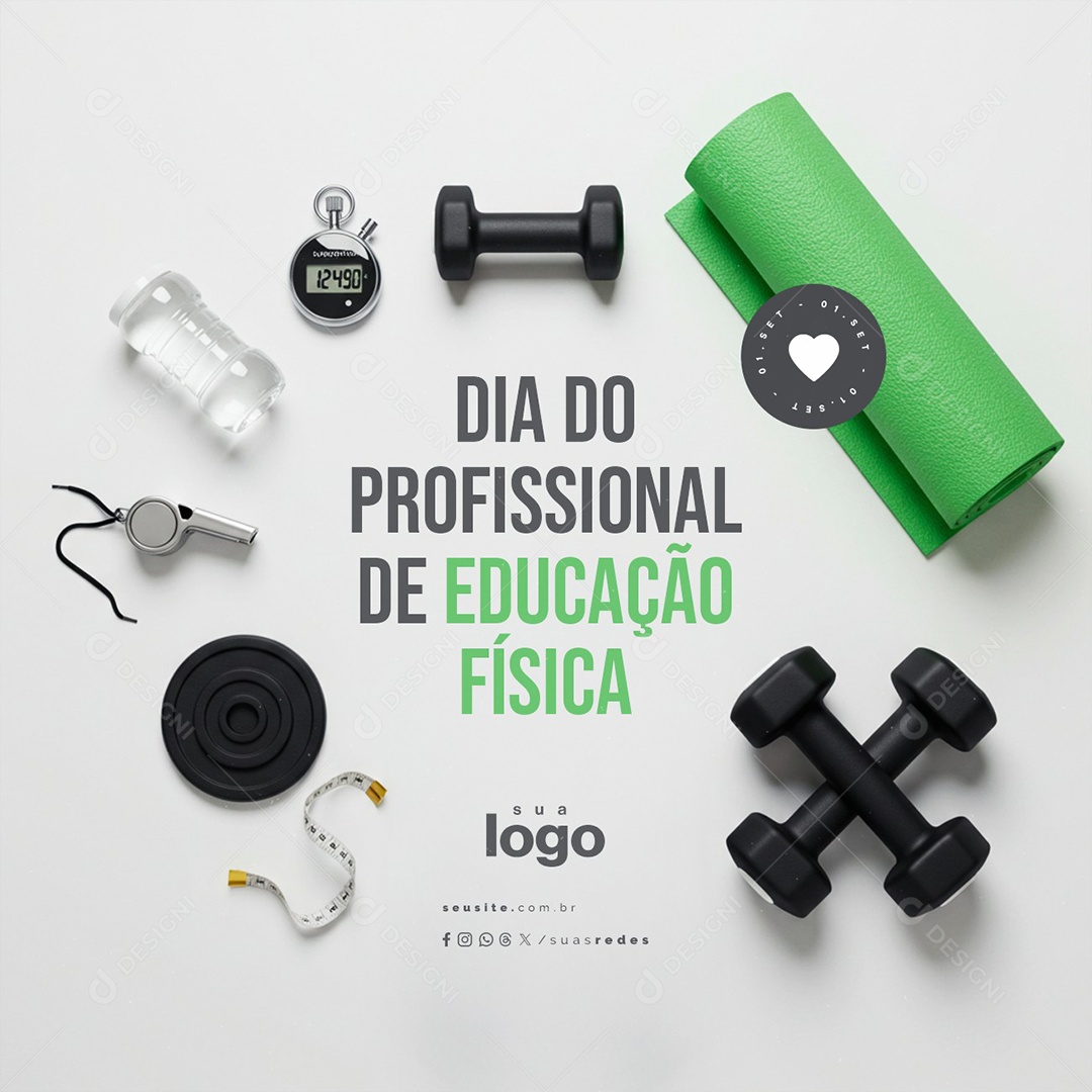 Dia do Profissional de Educação Física 01 de Setembro Social Media PSD Editável